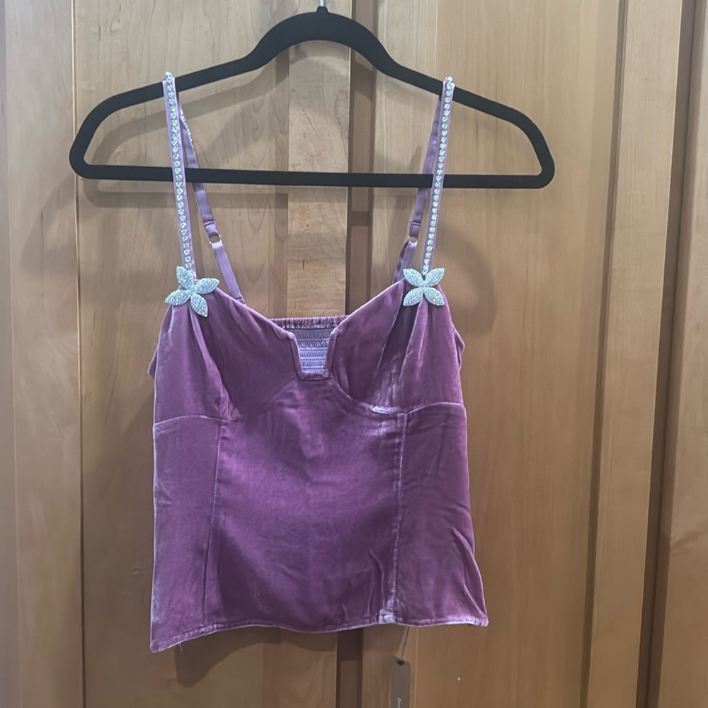 Reformation desiree velvet top